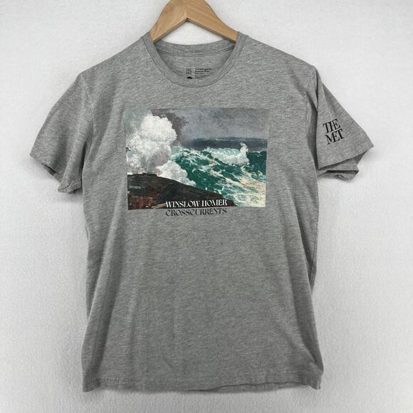 WINSLOW HOMER Shirt Adult S CROSSCURRENTS The Metropolitan Museum of Art Gray - Picture 1 of 13